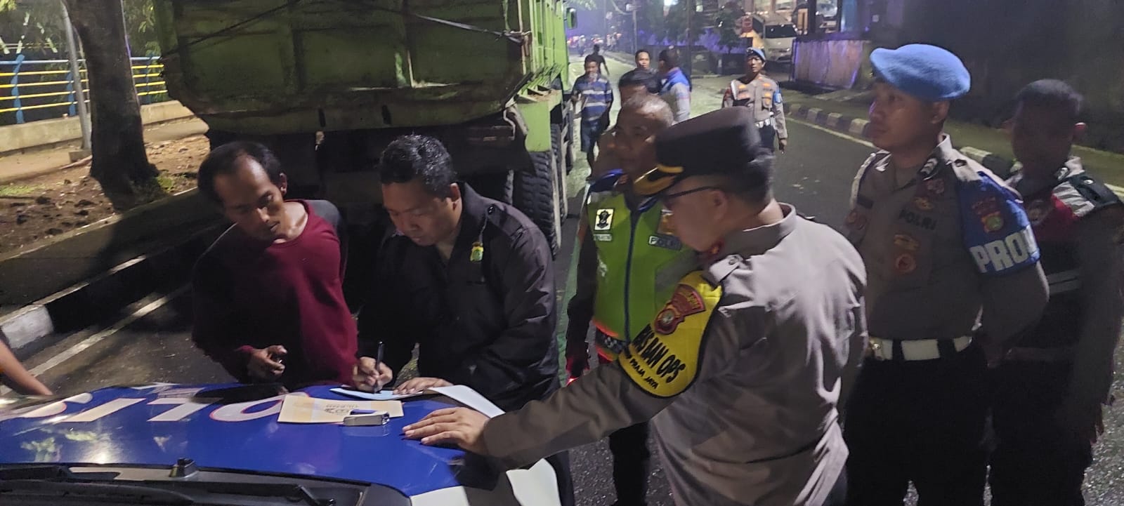 3 Hari Penegakan Jam Operasional Truk Tambang Di Tangerang, 93 Diputar Balik, 21 Tilang, 1 Sopir Positif Narkoba