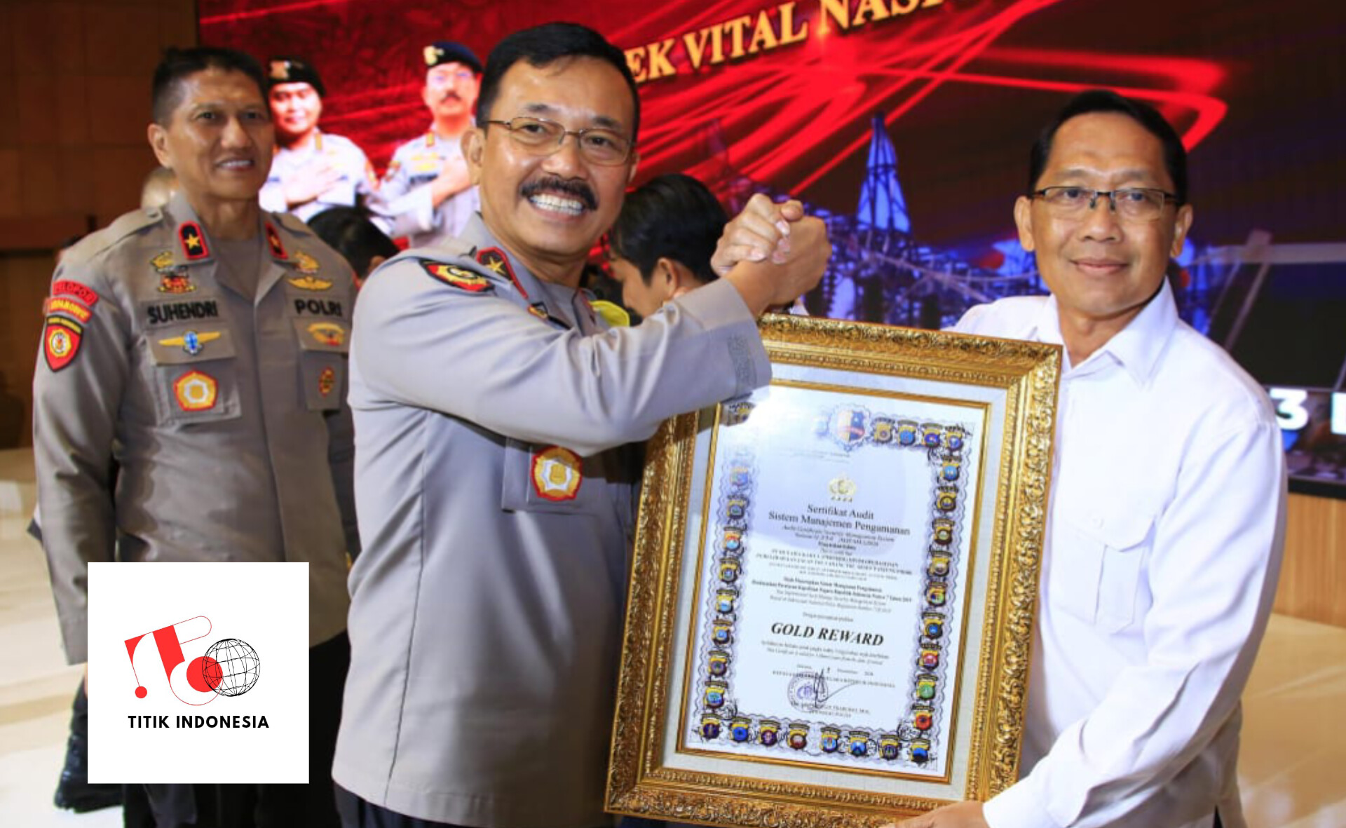 Penyerahan Sertifikat Audit Sistem Manajemen Pengamanan Objek Vital Nasional: 15 Perusahaan Raih Gold Reward