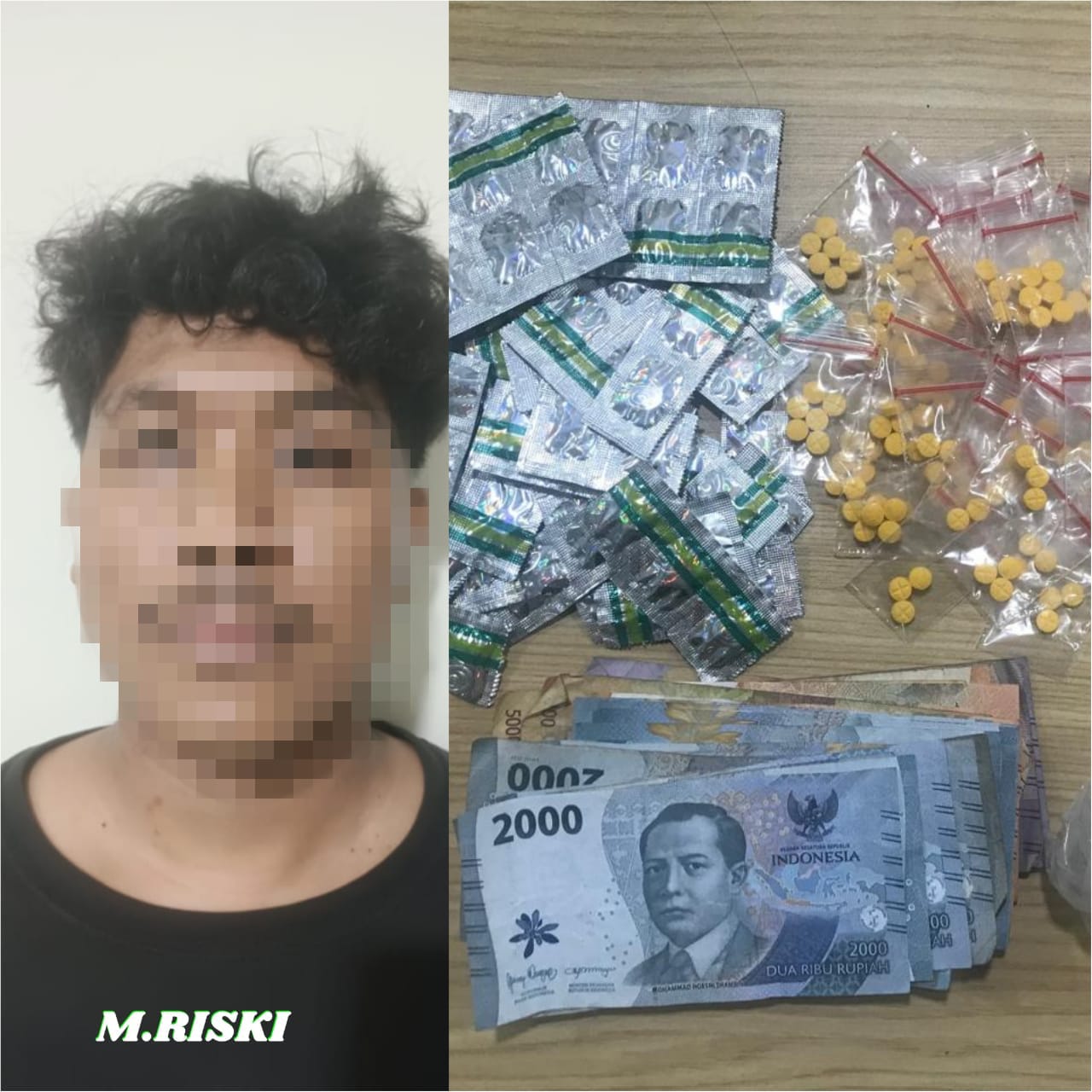 Polres Metro Tangerang Kota Bekuk Pengedar Obat Terlarang di Teluknaga, Puluhan Butir Hexymer dan Tramadol Diamankan