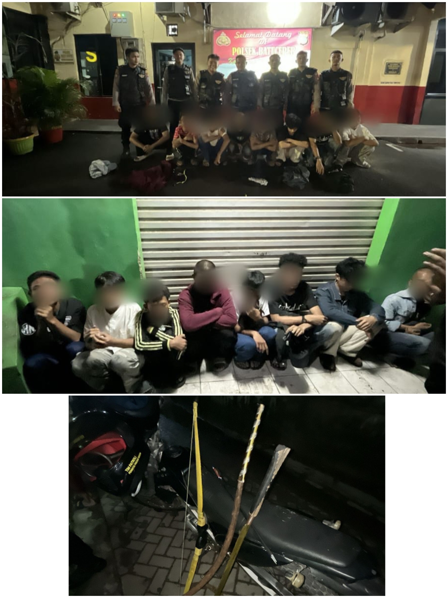 Sita 3 Sajam Dan 1 Busur Panah, Tim Patroli Perintis Presisi Polrestro Tangerang Kota Amankan 8 Remaja Hendak Tawuran