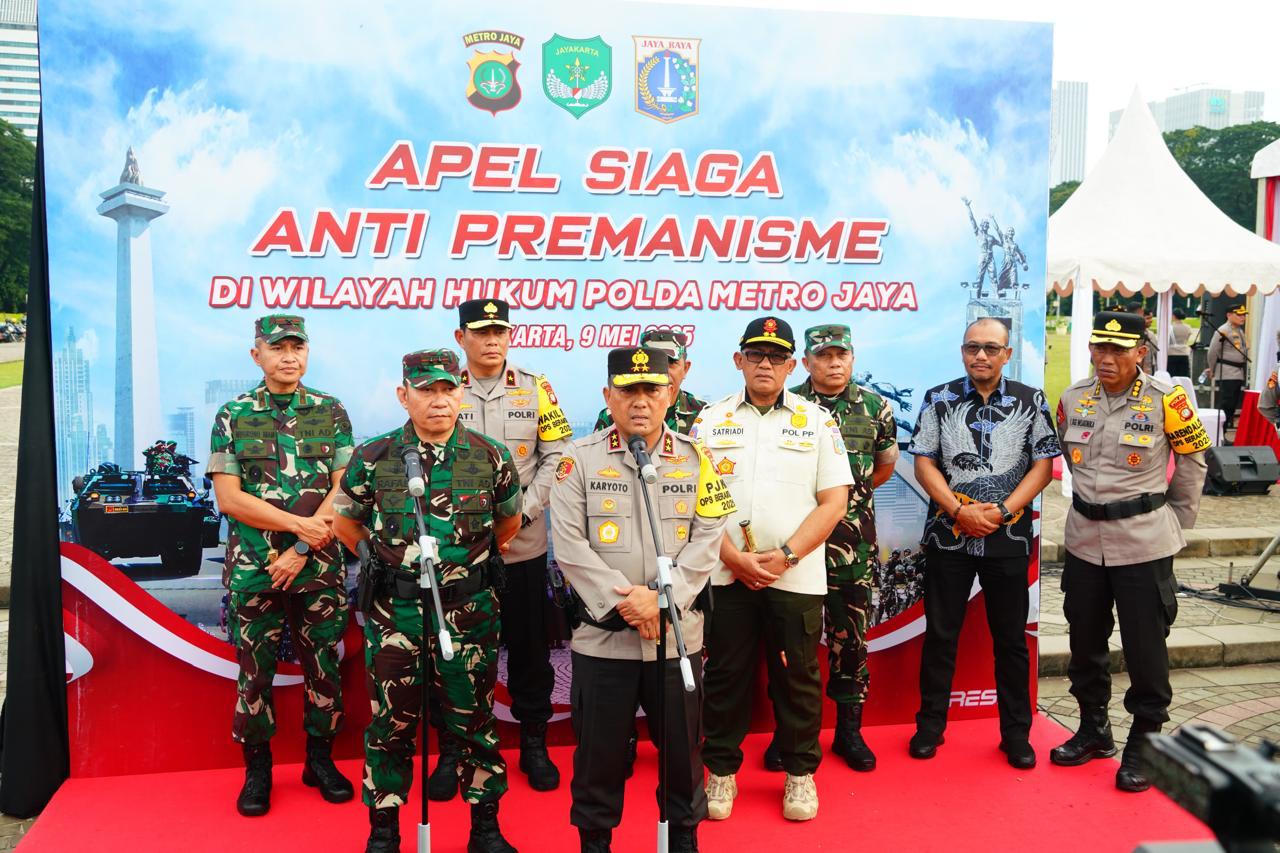 Kapolda Metro Jaya Dan Pangdam Jaya Pimpin Apel Operasi Anti Premanisme Di Monas