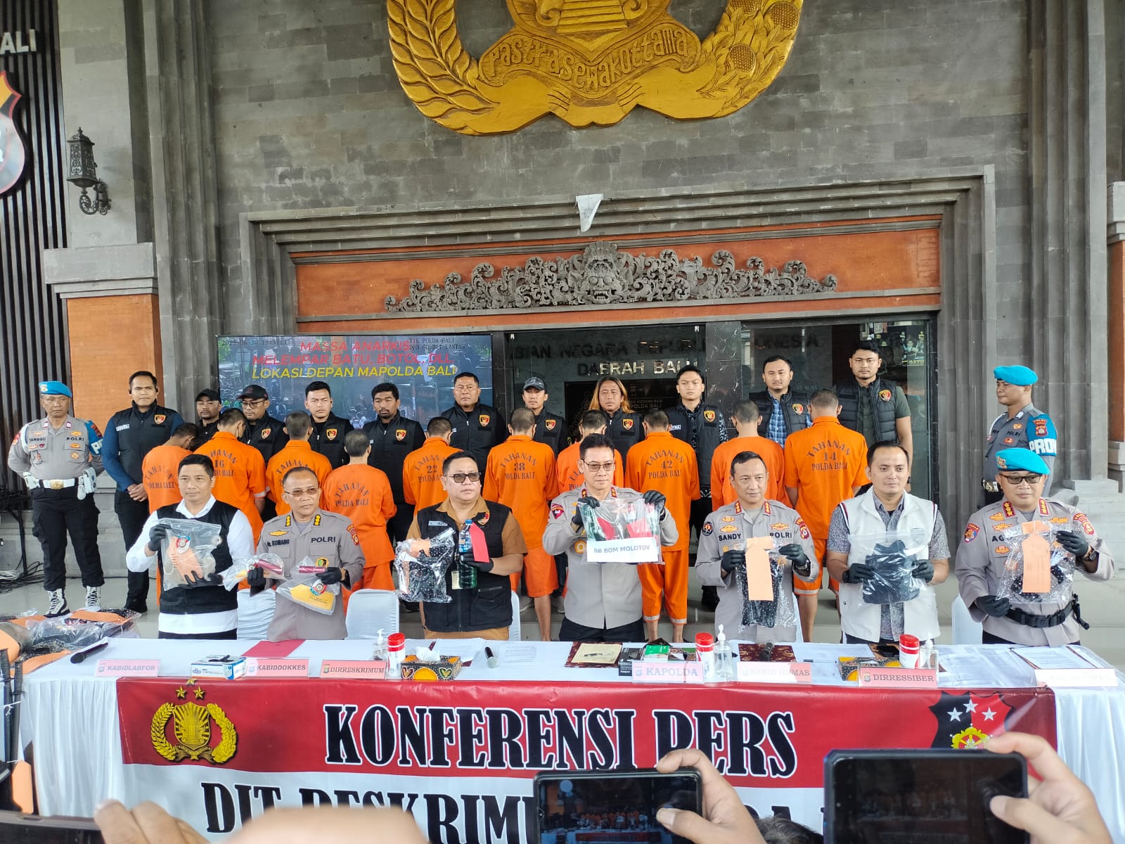 Unras Anarkis 30 Agustus Polda Bali Tetapkan 14 Orang Tersangka