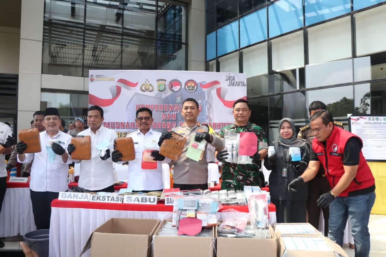 Jaga Warga Dari Ancaman Narkoba Polres Metro Tangerang Kota Melenyapkan Barang Bukti Narkoba