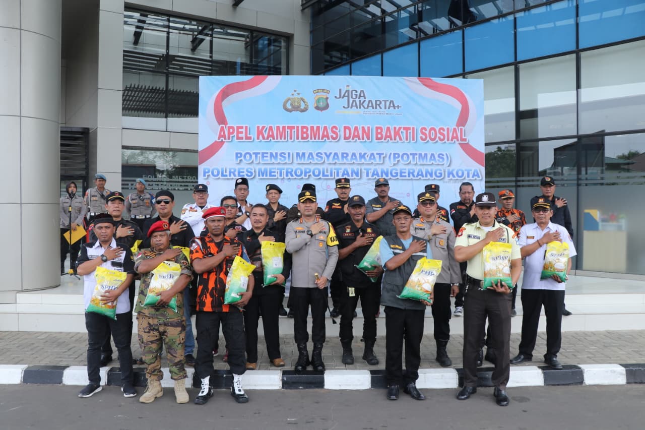Polres Metro Tangerang Kota Rangkul Potensi Masyarakat Lewat Apel Kamtibmas dan Bakti Sosial