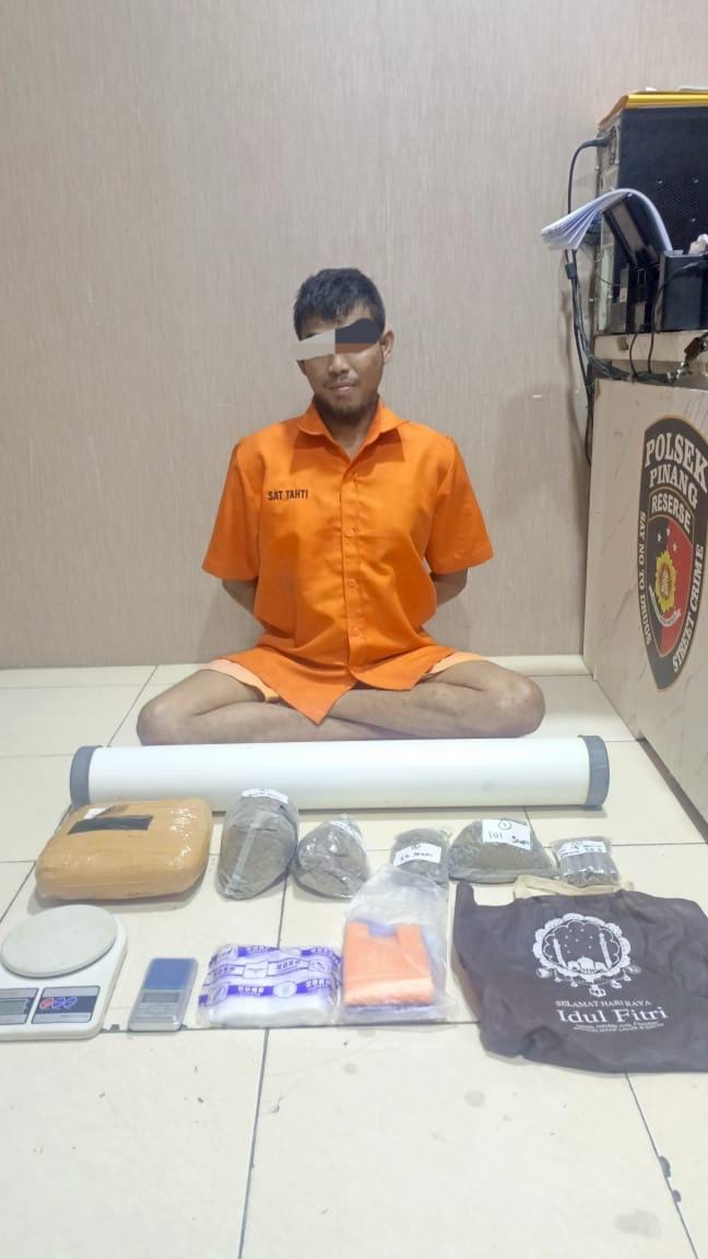Polsek Pinang Tangkap Pelaku Penyalahgunaan Narkotika Jenis Ganja Di Tangerang Selatan