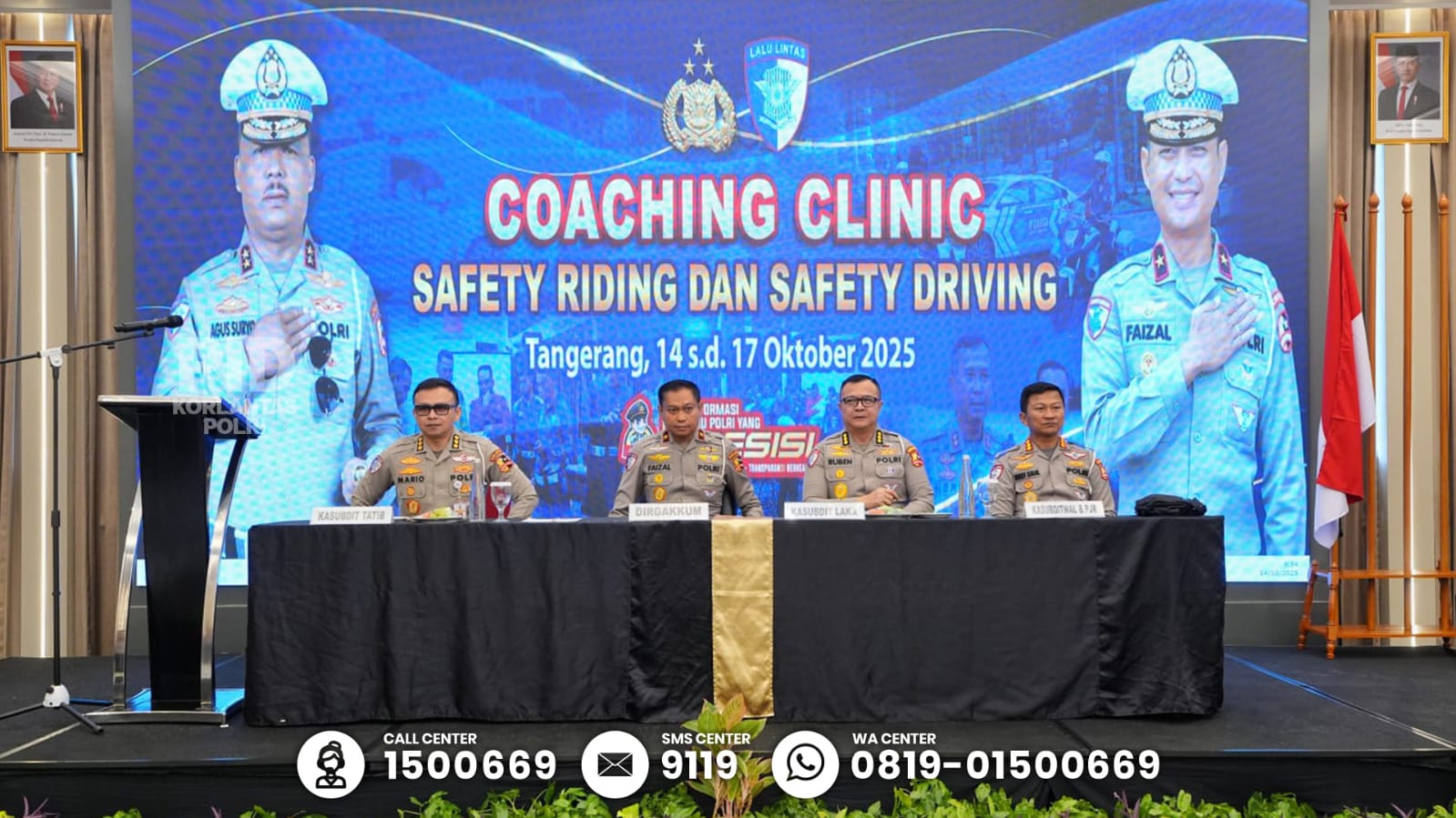Pelatihan Coaching Clinic Safety Riding dan Safety Driving, Dirgakkum Tingkatkan Kompetensi Profesionalisme dan Humanis Anggota PJR