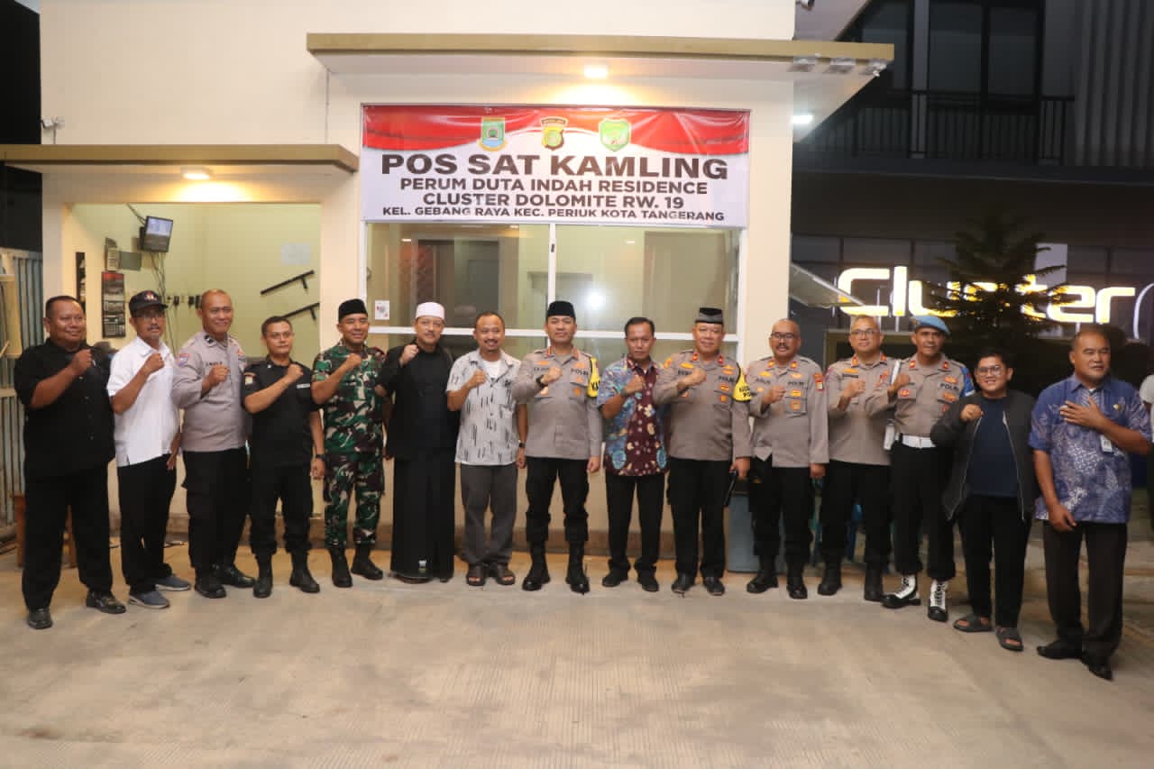 Dukung Program “Jaga Jakarta+”, Kapolres Metro Tangerang Kota Cek Pos Satkamling Terpadu Di Periuk