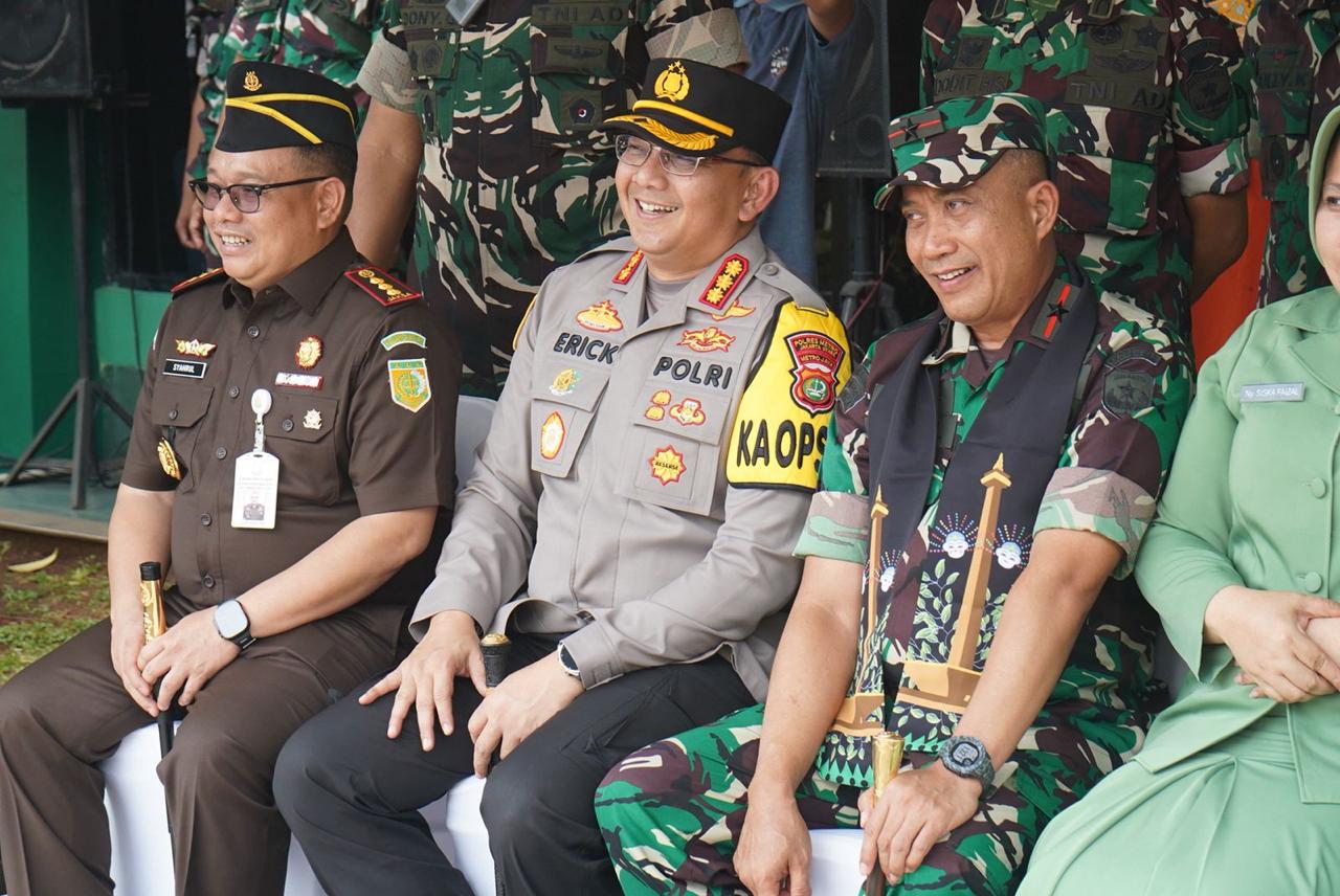Kapolres Metro Jakarta Utara Hadiri Kunjungan Kerja Danrem 0502/Wkr Bersama Forkopimko di Kodim 0502/JU