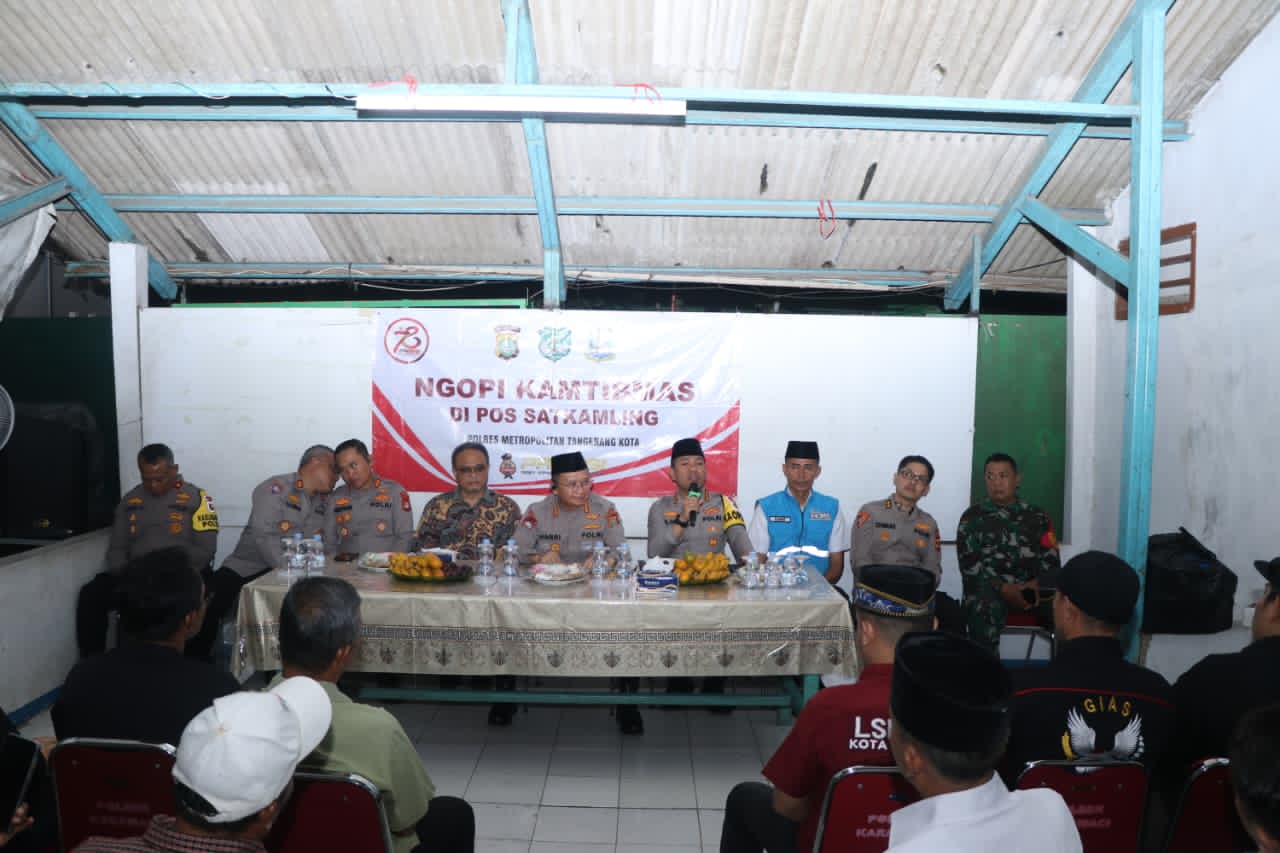 Direktorat Binmas Polda Metro Jaya bersama Polres Metro Tangerang Kota menggelar Ngopi Kamtibmas