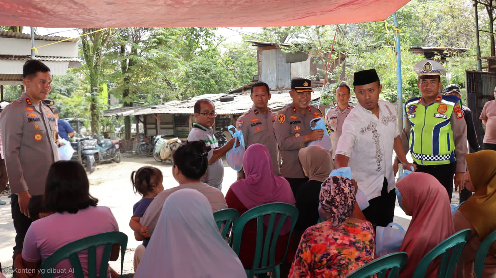 JUM’AT PEDULI POLRES METRO TANGERANG KOTA BERBAGI SEMBAKO DI BANKSASUCI