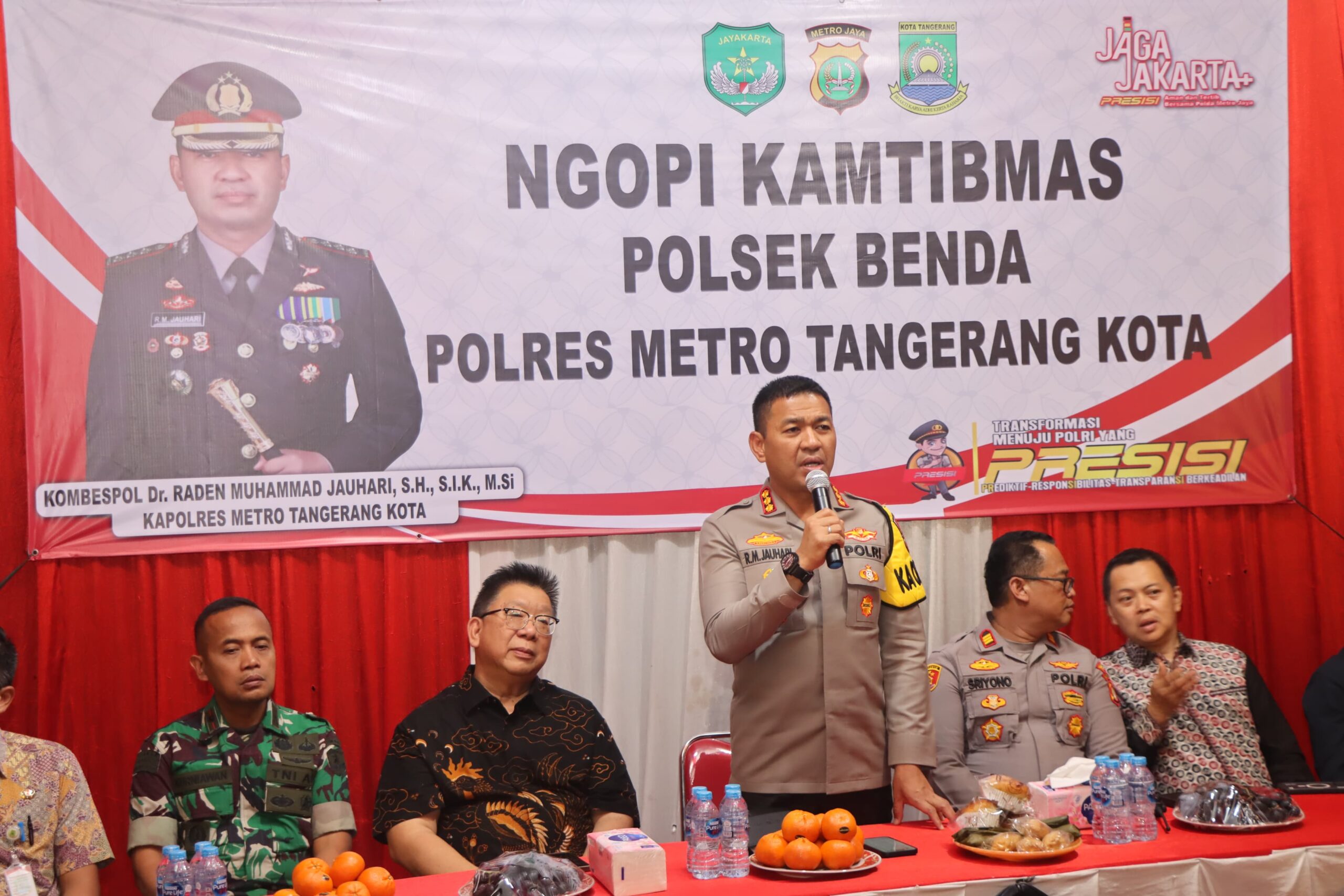 Kapolres Metro Tangerang Kota Gelar Ngopi Kamtibmas di Benda, Serap Aspirasi dan Ingatkan Orang Tua Awasi Anak