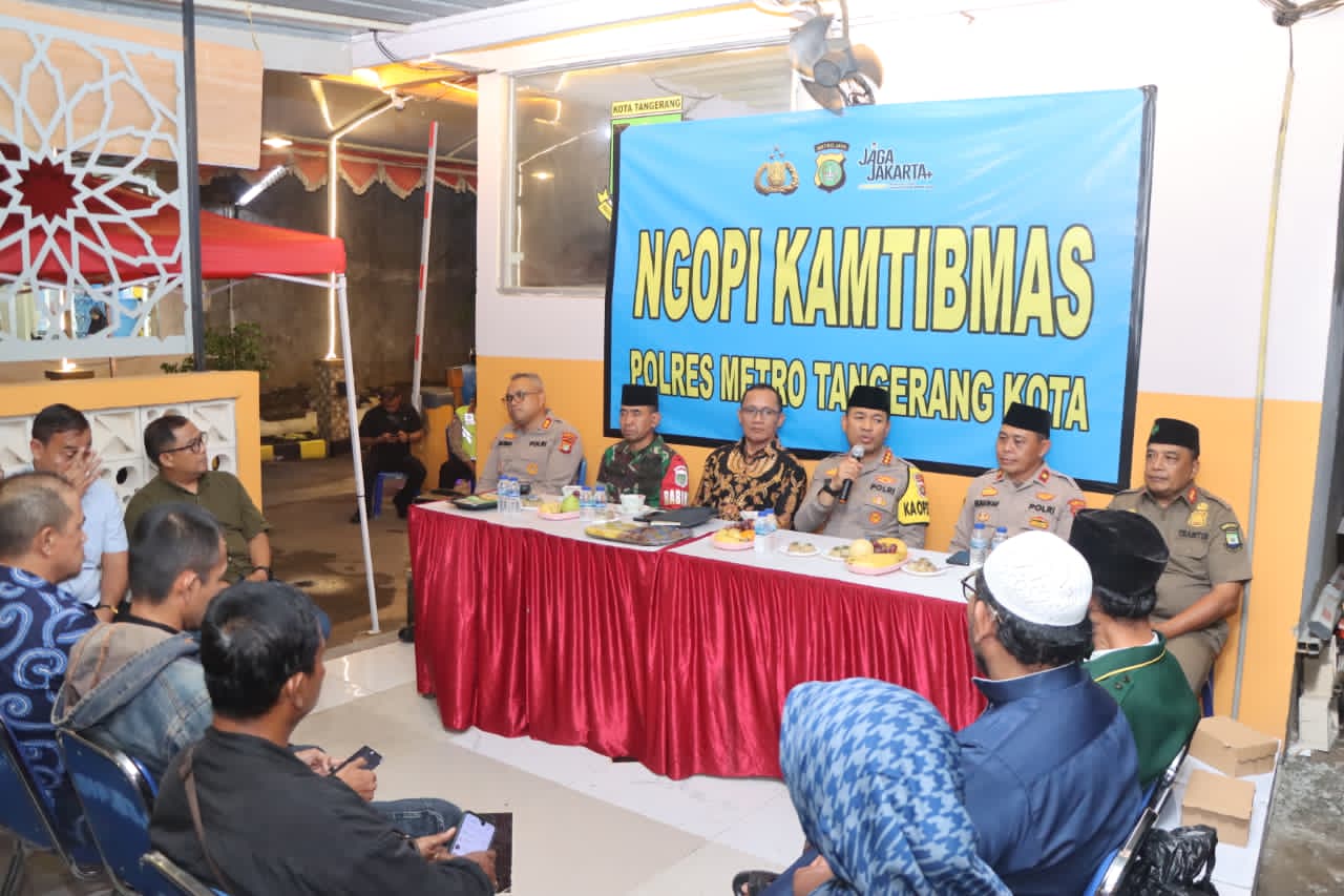 Kapolres Metro Tangerang Kota Gelar “Ngopi Kamtibmas” Bersama Warga Poris Jaya Batuceper