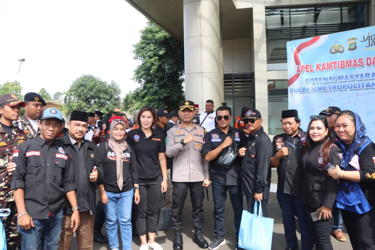 Implementasi Jaga Jakarta+, Polres Metro Tangerang Kota Gelar Apel Siaga POTMAS Bersama Ormas