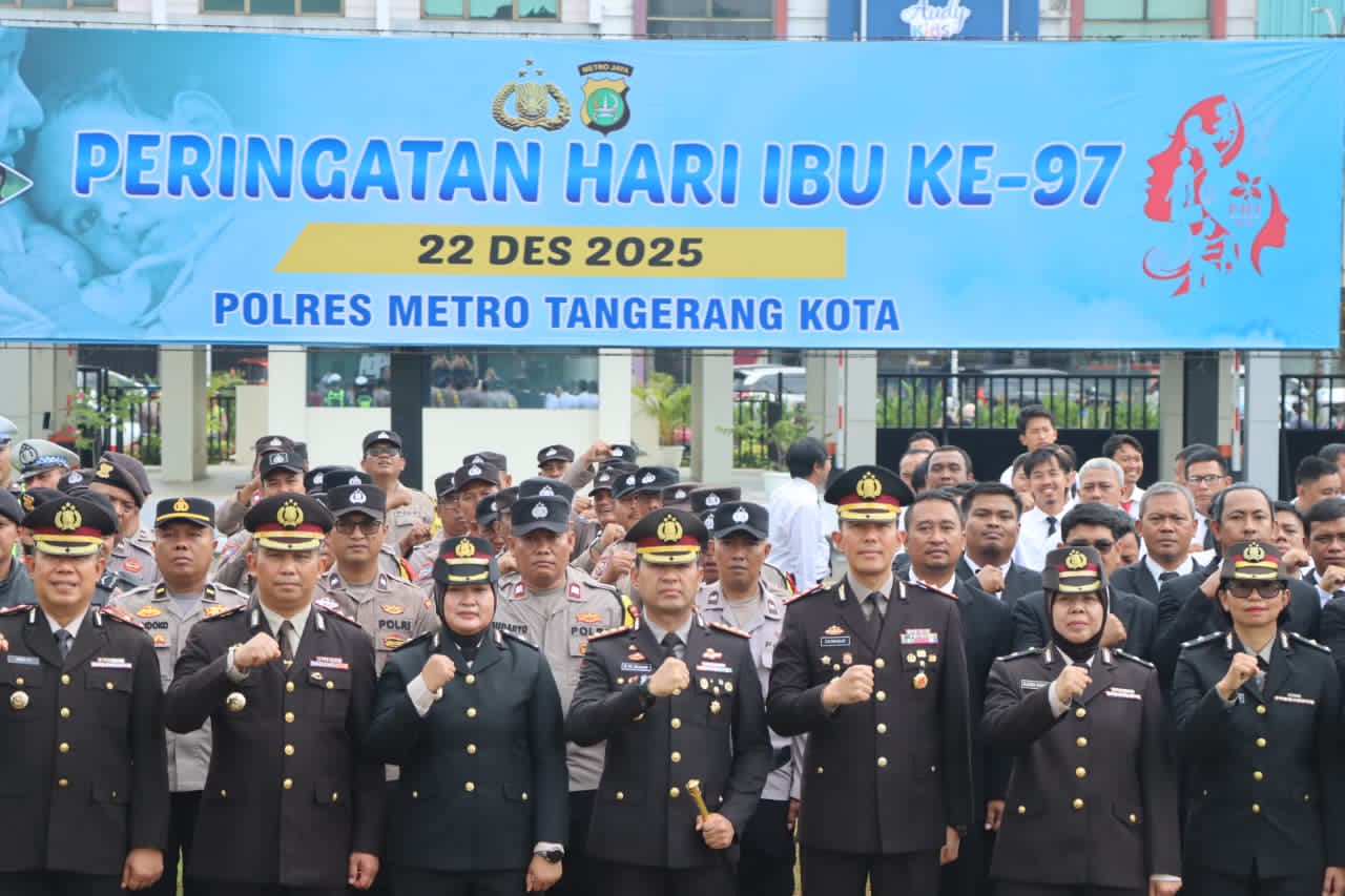 Polres Metro Tangerang Kota Gelar Upacara Peringatan Hari Ibu ke-97 Tahun 2025