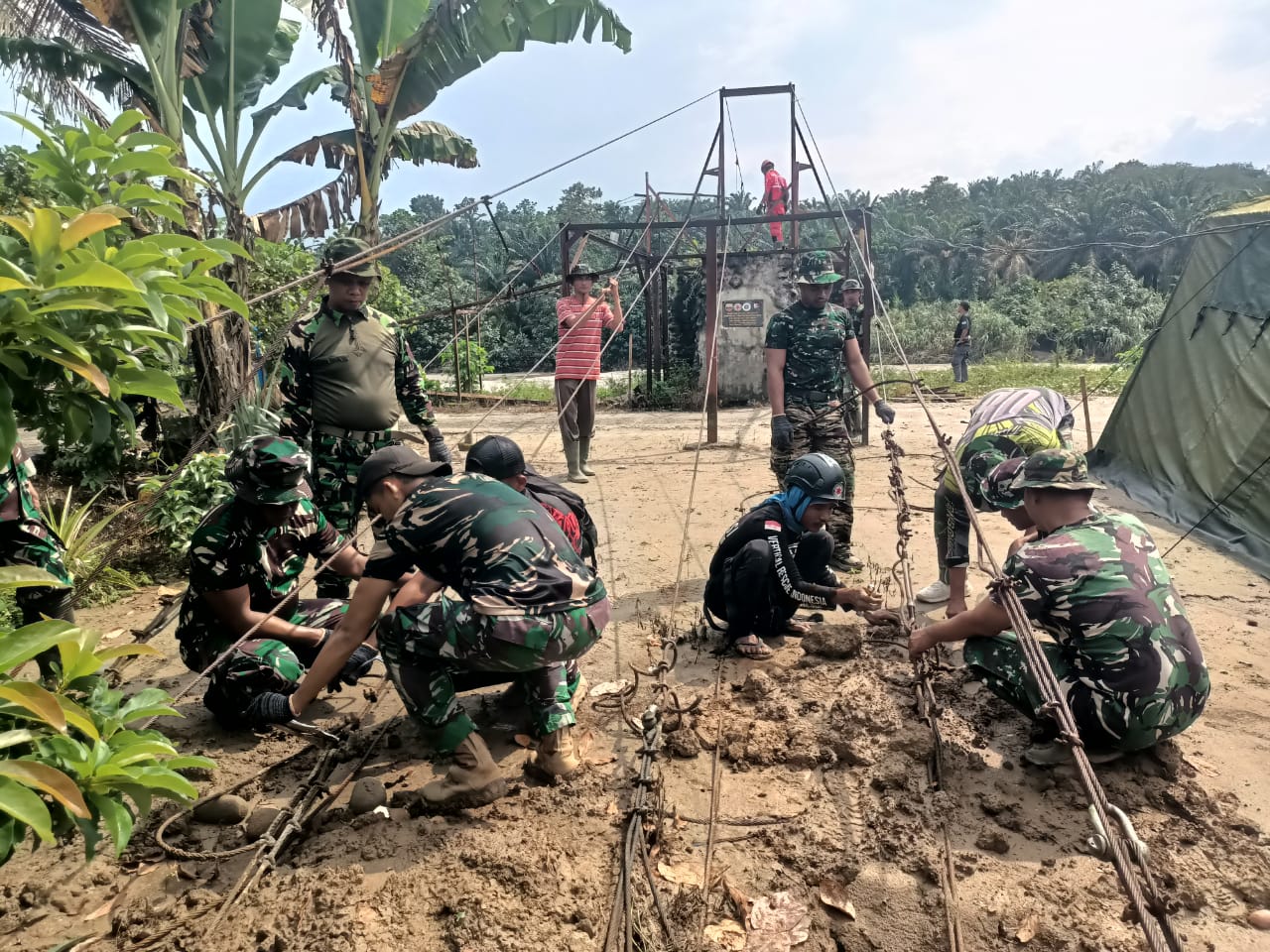 Satgas Gulbencal Kodam I/BB Bangun Akses Vital Penghubung Deli Serdang–Serdang Bedagai