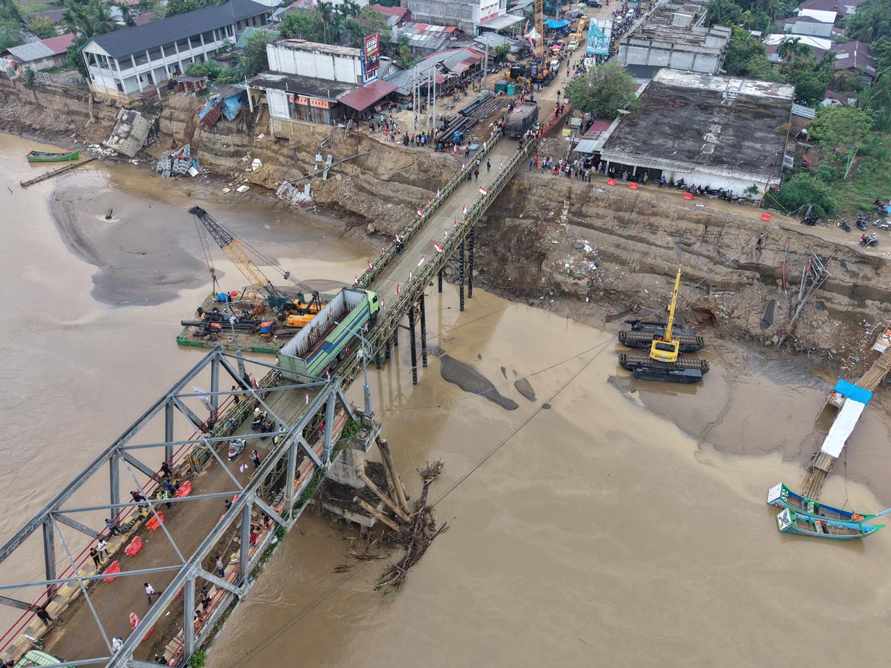 Jembatan Bailey Kutablang Rampung, Jalur Nasional Medan–Banda Aceh Kembali Normal