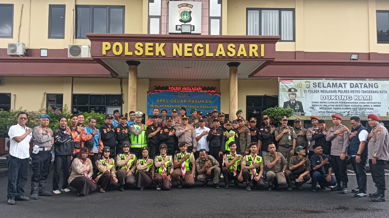 APEL PENGAMANAN MALAM TAHUN BARU 2026 POLSEK NEGLASARI POLRES METRO TANGERANG KOTA