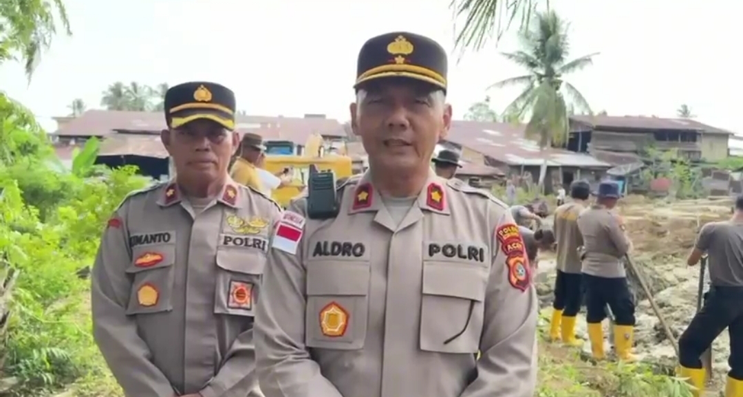 Gotong Royong Berkelanjutan, Polres Aceh Selatan Normalisasi Sungai dan Saluran Air Pascabanjir Trumon Tengah