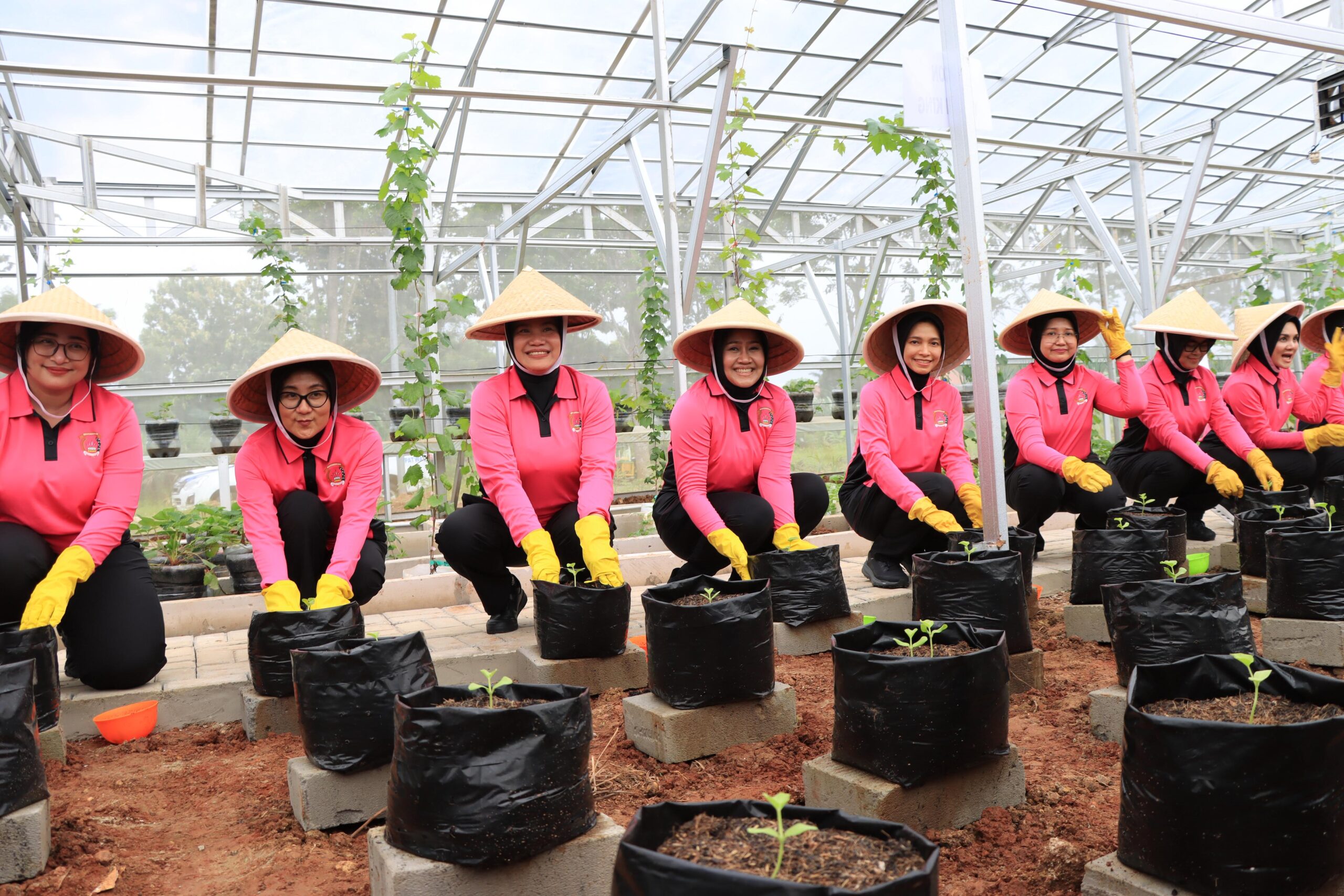 LAUNCHING PEKARANGAN PANGAN LESTARI (P2L) BHAYANGKARI METRO JAYA DIGELAR DI KELURAHAN PADURENAN BEKASI