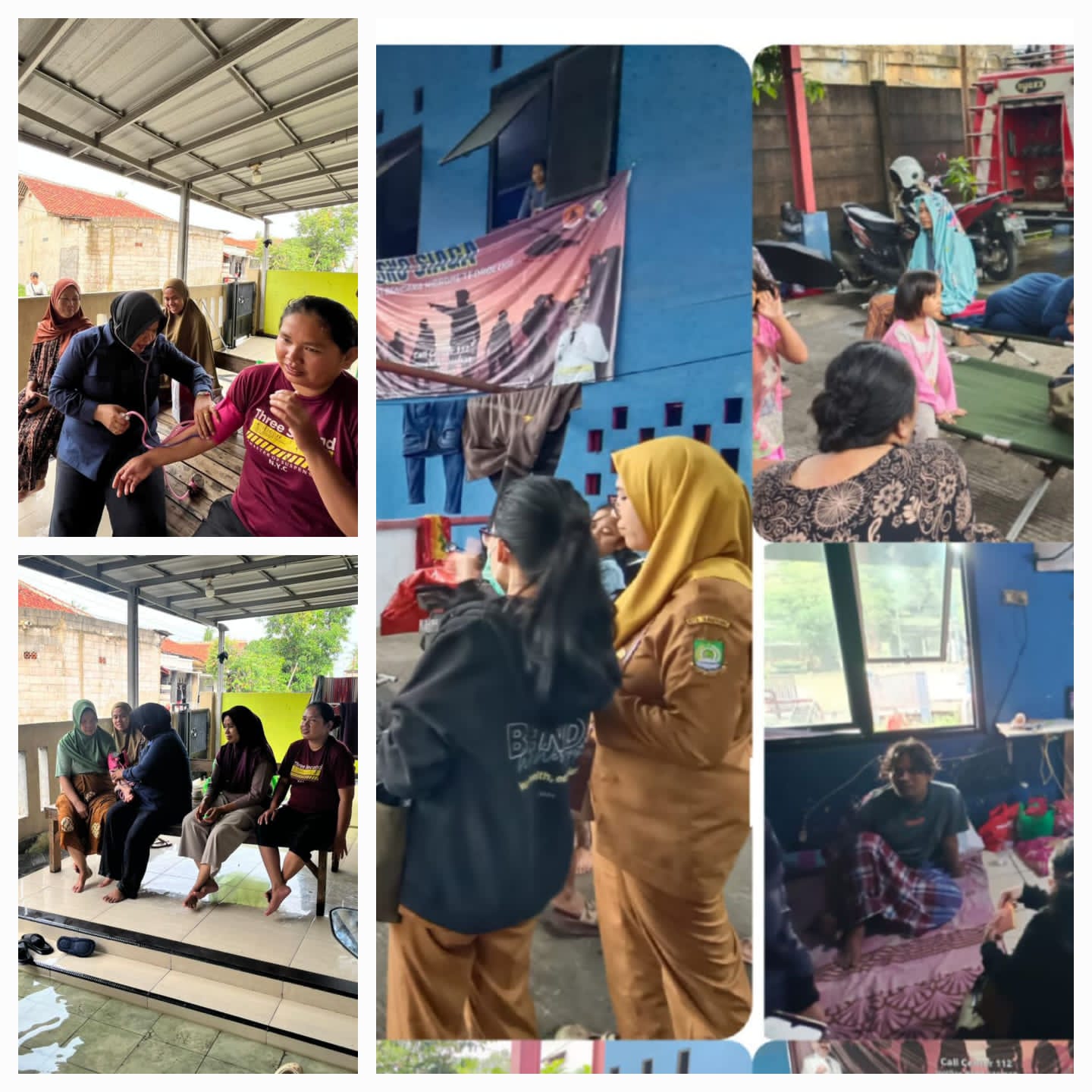 Sidokkes Polres Metro Tangerang Kota Berikan Layanan Kesehatan Pengungsi Banjir Di Benda