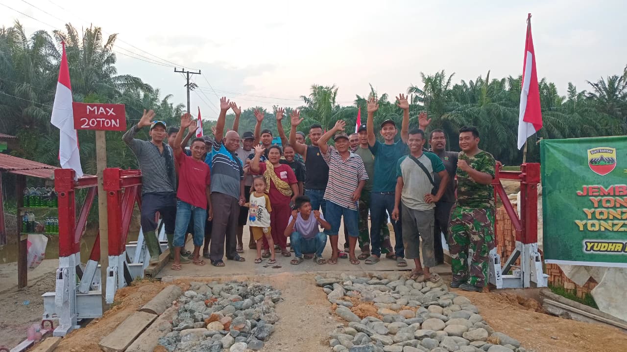 Satgas Gulbencal Kodam I/BB Rampungkan Pembangunan Jembatan Bailey Besilam–Banjaran Raya