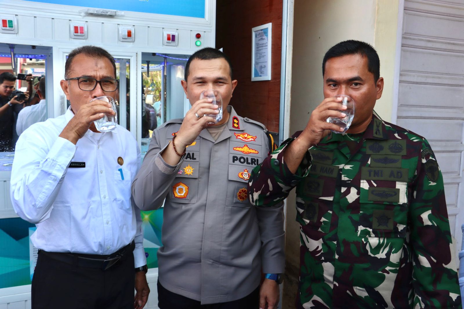 Peduli Pascabencana, Polres Pidie Jaya Hadirkan Depot Air Minum RO Gratis di Pos Satlantas