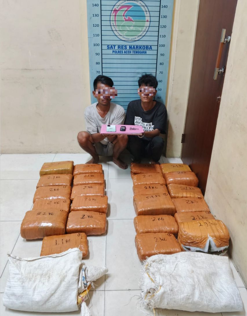 Ditengah pemulihan pasca banjir, Polres Aceh Tenggara berhasil Gagalkan Peredaran 50,7 Kg Ganja
