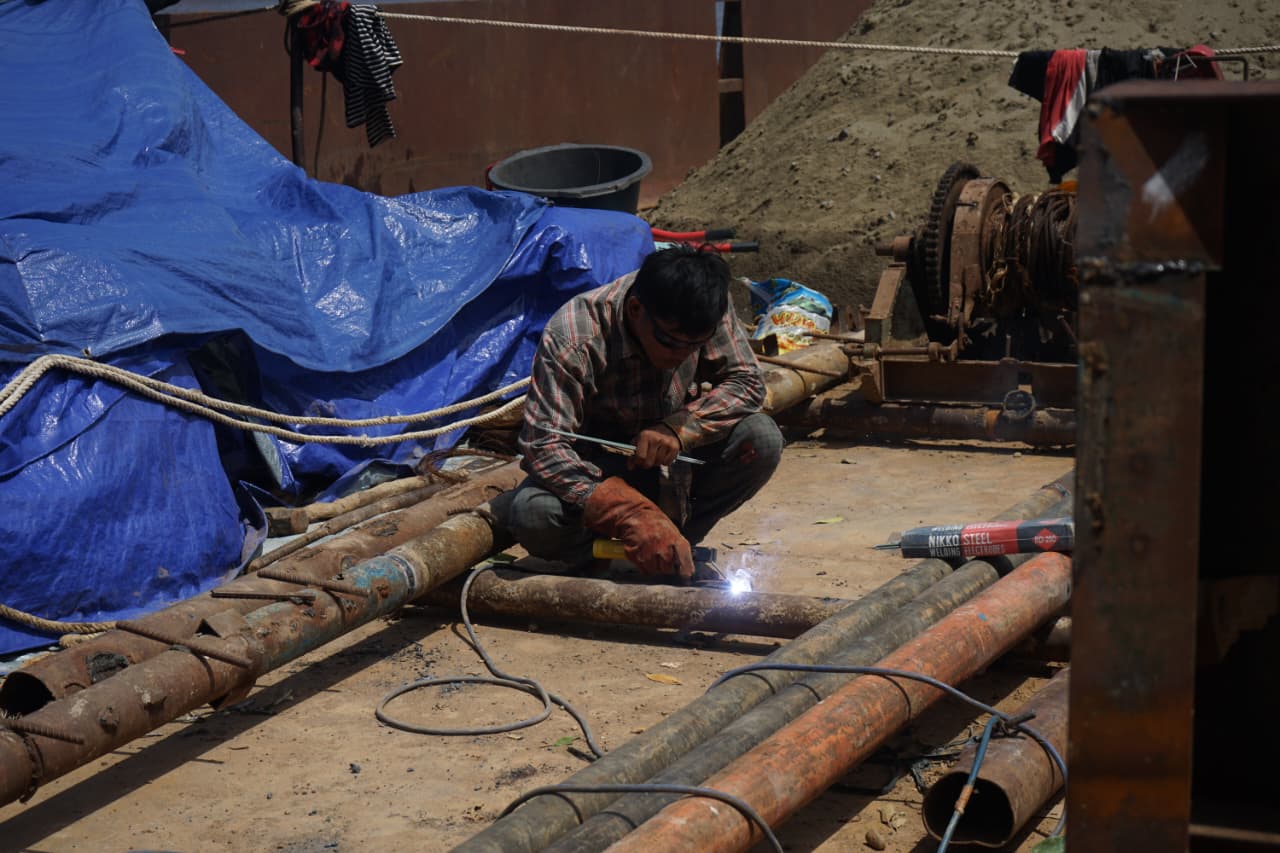 Jembatan Gantung Dibangun, Akses Warga Mesuji Raya dan Tulung Selapan Kian Lancar