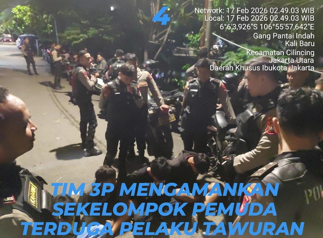Patroli Jaga Jakarta Perintis Presisi Ditsamapta PMJ Amankan 7 Pelaku Tawuran di Cilincing Jakarta Utara