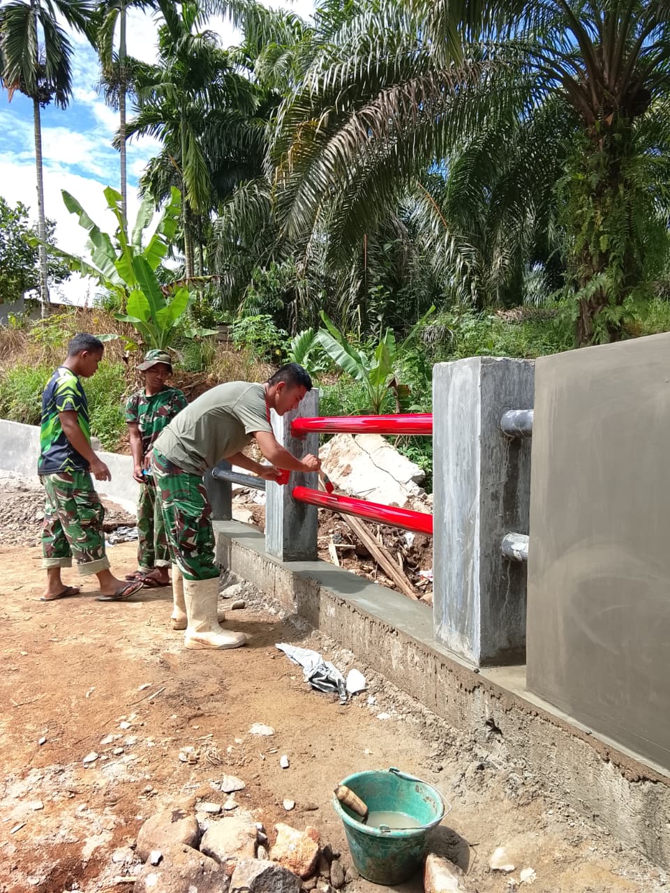 Konektivitas Pulih, Satgas Gulbencal Selesaikan Jembatan Armco di Sangkunur