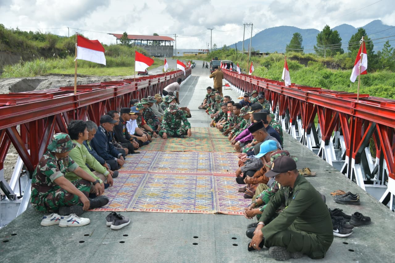 Jembatan Bailey Karang Rejo Difungsikan, Akses Warga Bener Meriah Pulih