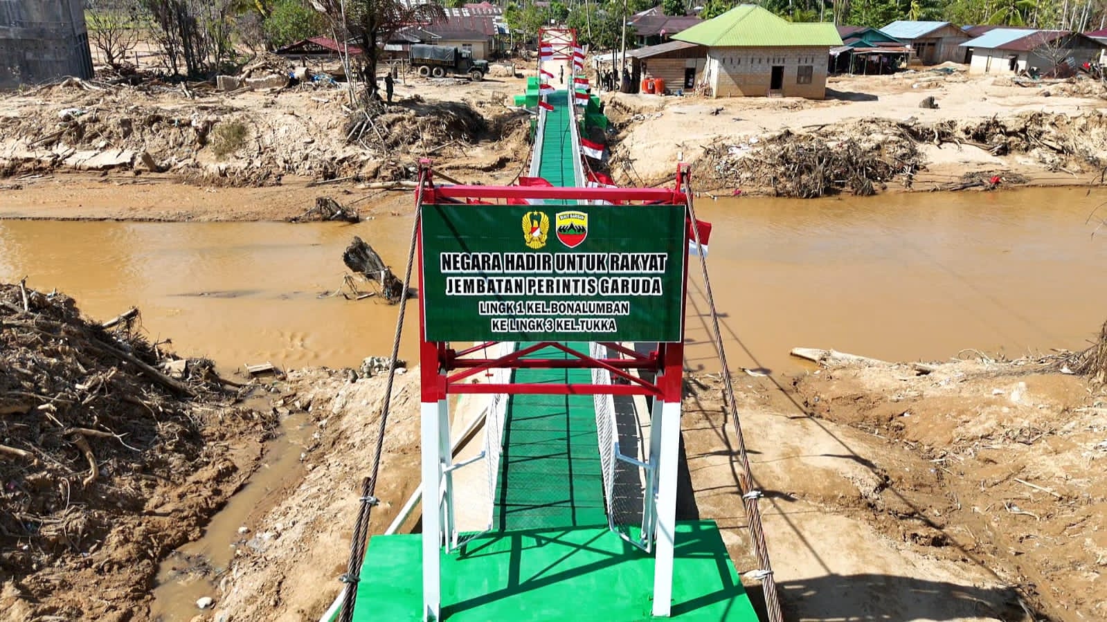 Jembatan Perintis Garuda Rampung, Akses Warga Tukka Kembali Lancar