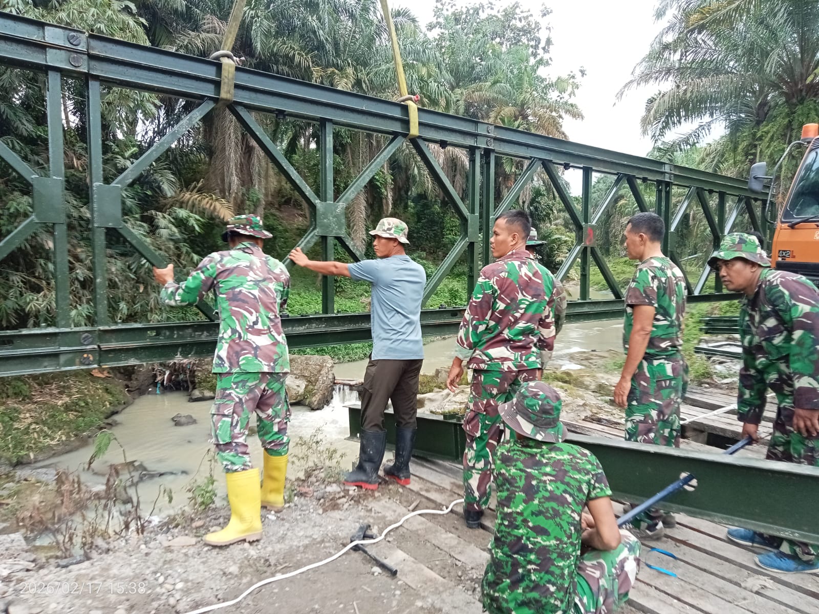 Jembatan Modular di Huta Marubun II Rampung, Akses Dua Desa Kembali Lancar