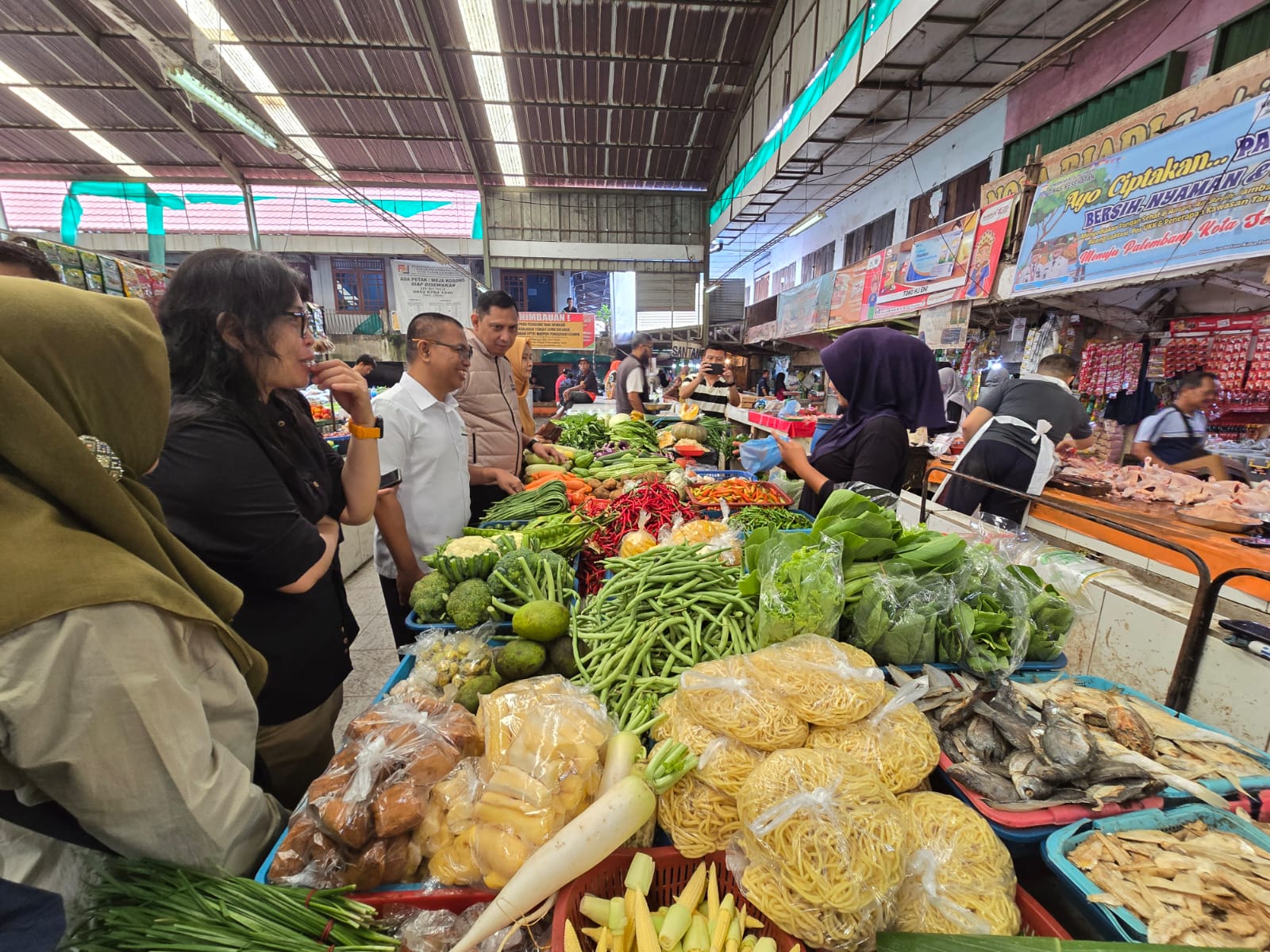 Satgas Saber Pangan Pusat Sidak Pasar Lemabang Palembang, Stok dan Harga Pangan Terkendali