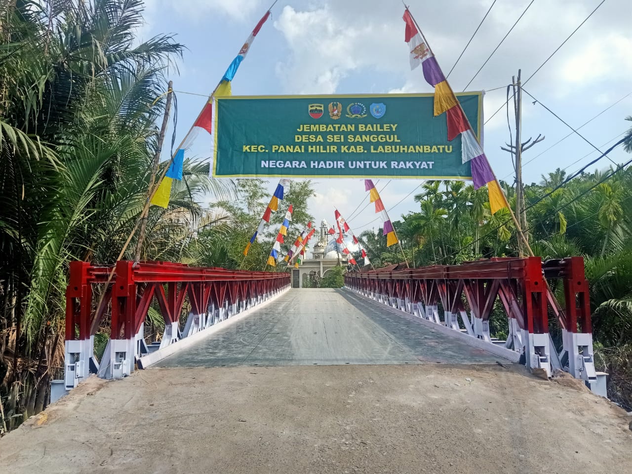 Jembatan Modular Sei Sanggul Rampung, Akses Warga Panai Hilir Kini Lancar