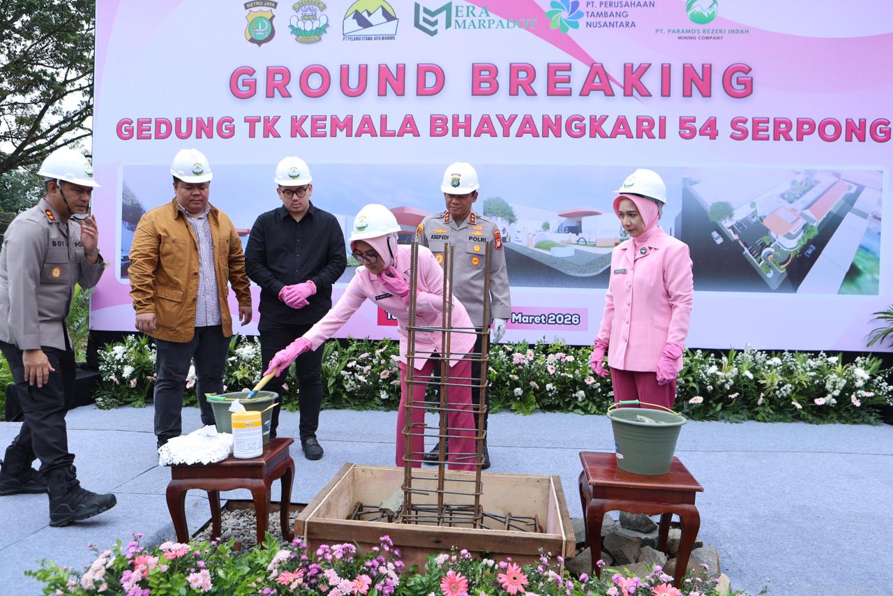 Groundbreaking TK Kemala Bhayangkari 54 Serpong, Dukung Pendidikan Anak Sejak Dini