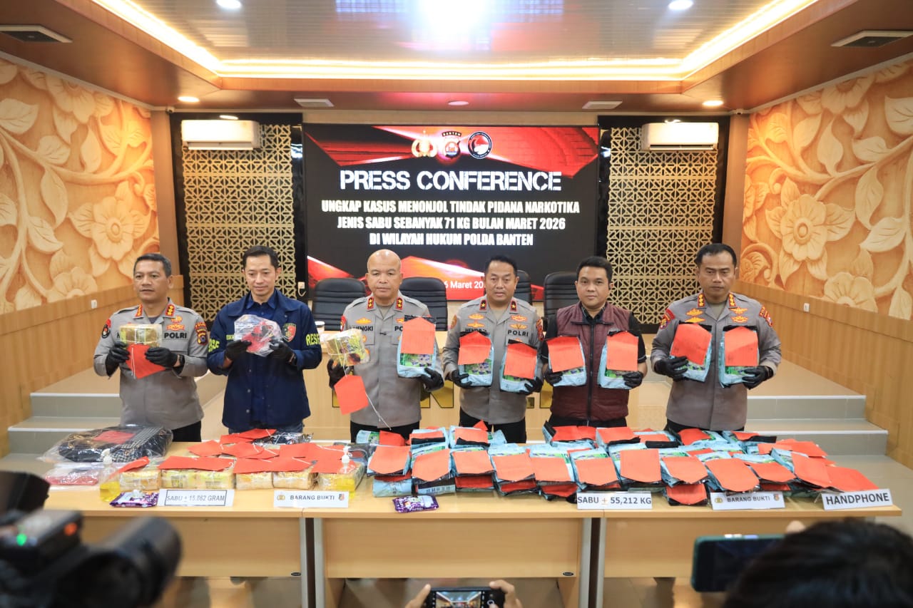71 Kg Sabu Berhasil Diungkap Ditresnarkoba Polda Banten
