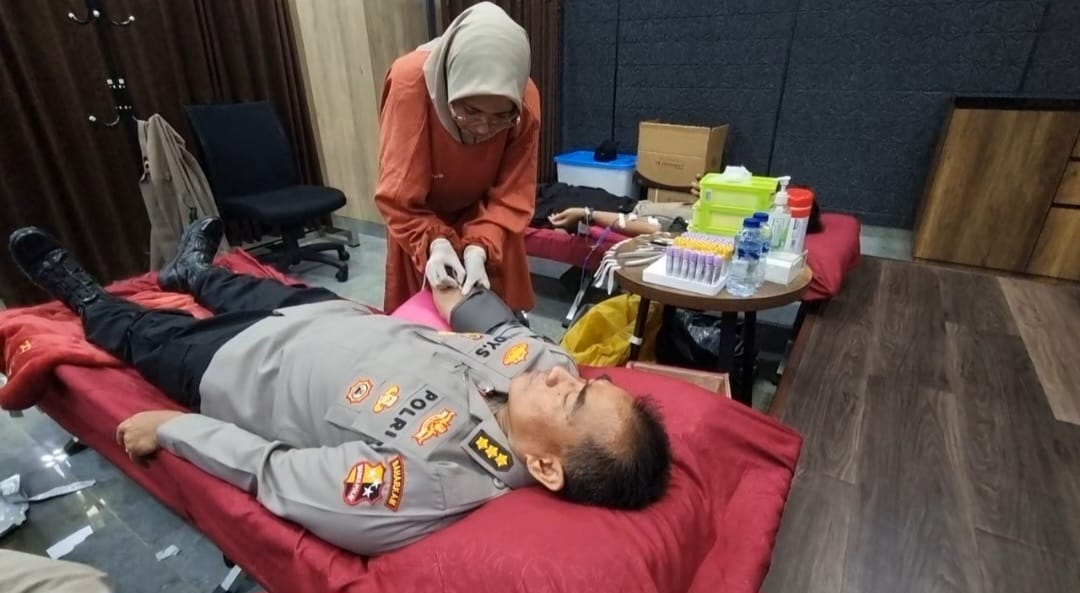 Wujud Kepedulian Nyata, Personel Korsabhara Baharkam Polri Donorkan Darah dalam Rangka Rakernis Humas 2026