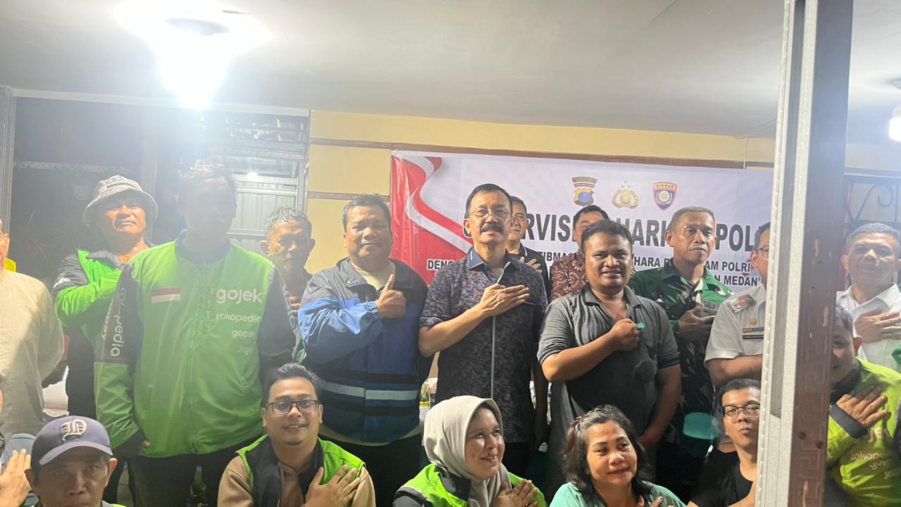 Pererat Silaturahmi, Kakorsabhara Baharkam Polri Gelar “Ngopi Kamtibmas” Bareng Komunitas Ojol di Medan