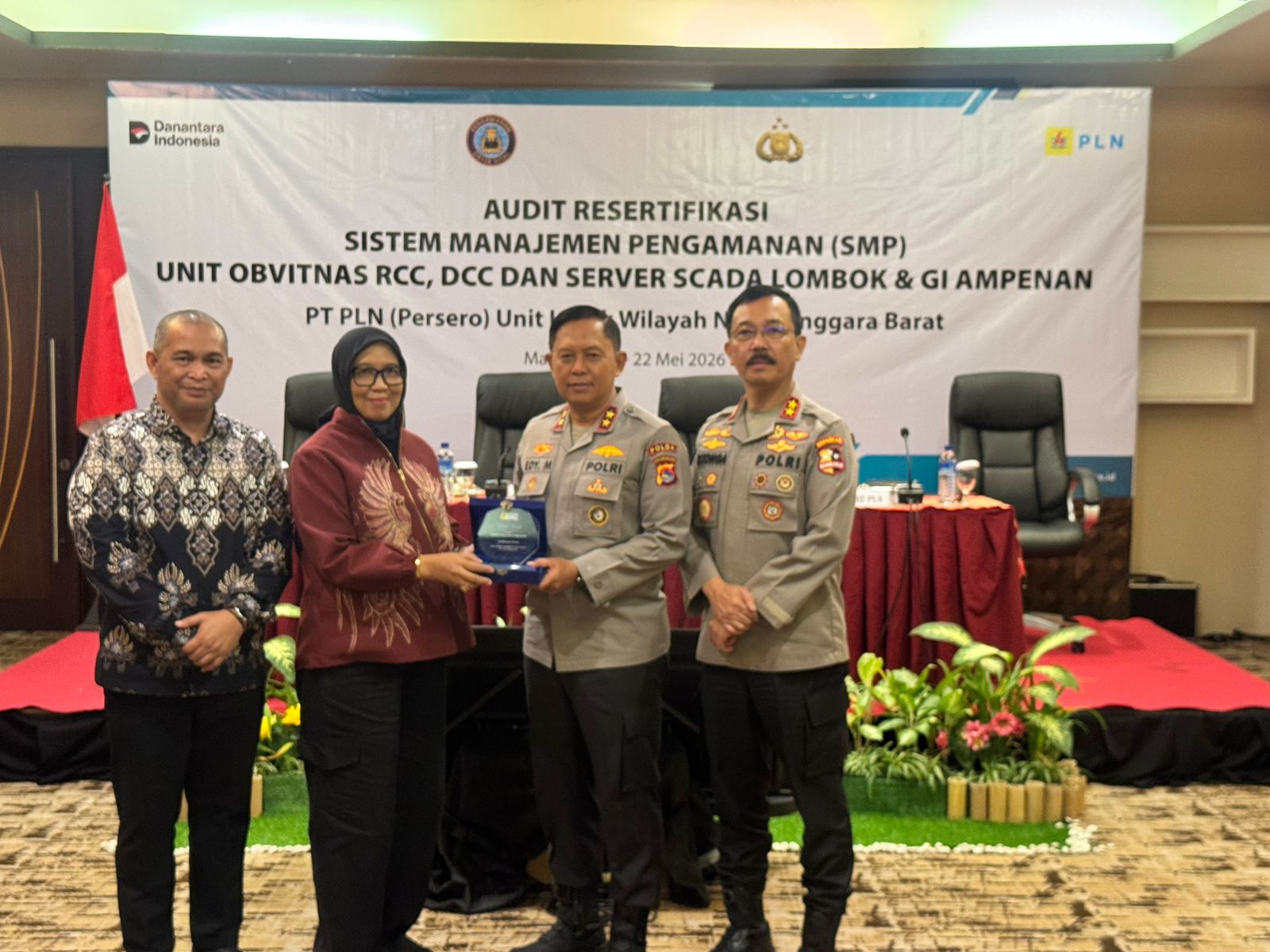 Kakorsabhara Baharkam Polri, Pimpin Langsung Audit Resertifikasi SMP PT. PLN Lombok