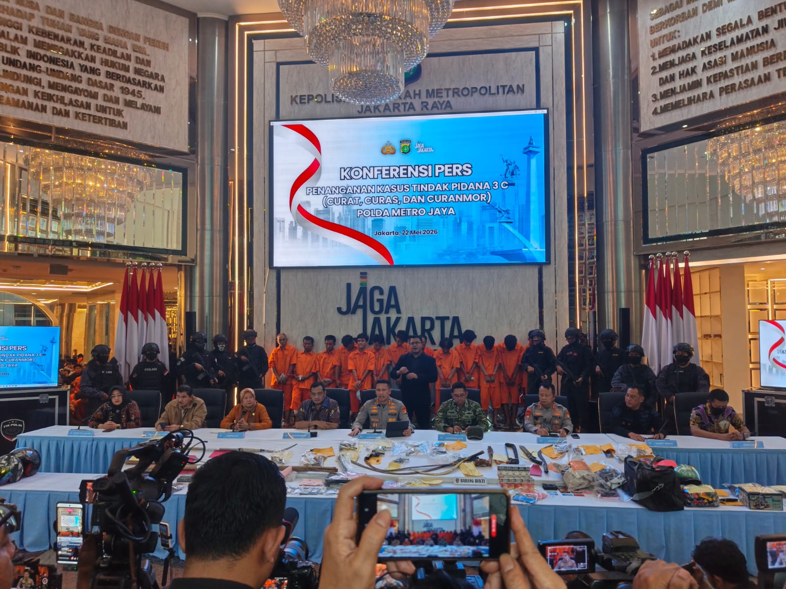 Polda Metro Jaya Ungkap 127 Kasus Kejahatan Jalanan, 173 Tersangka Ditangkap
