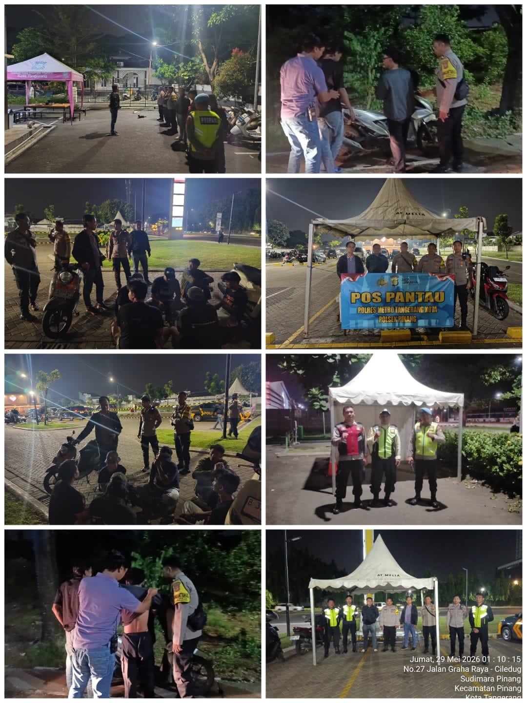 Jaga Jakarta Polsek Pinang Gelar Operasi Cipkon Dan Razia Stasioner