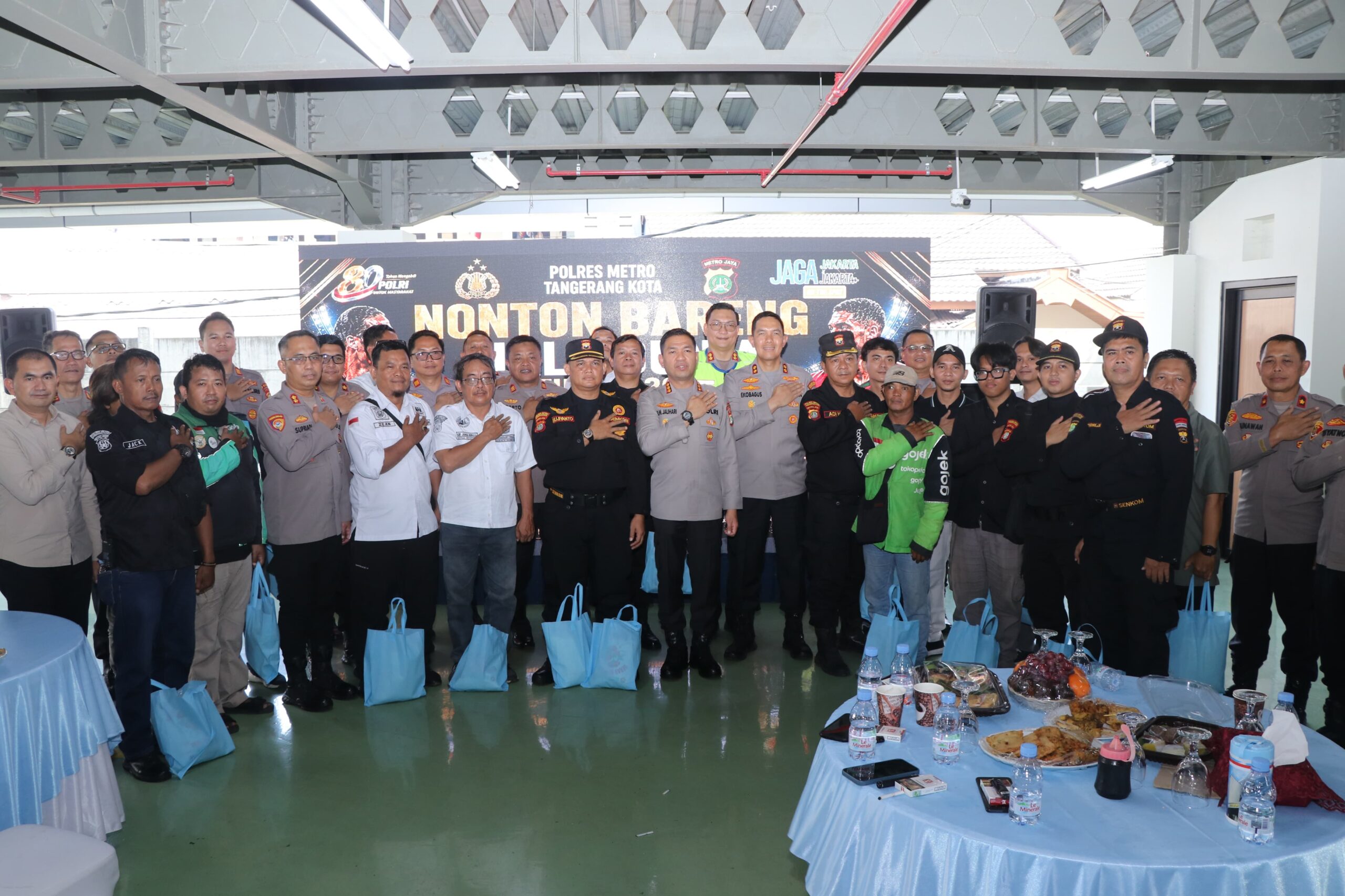 Nobar Piala Dunia Bareng Sabuk Kamtibmas, Kapolres: Perkuat Sinergi Jaga Kamtibmas