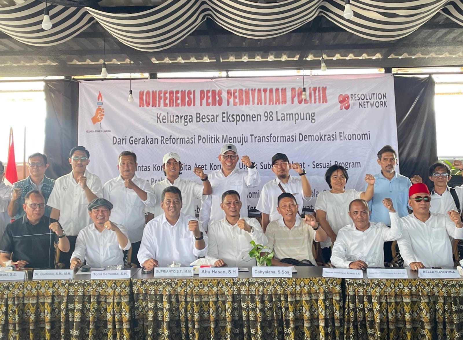 Eksponen Reformasi 1998 Lampung Dukung Program Strategis Prabowo, Wujudkan Demokrasi Ekonomi