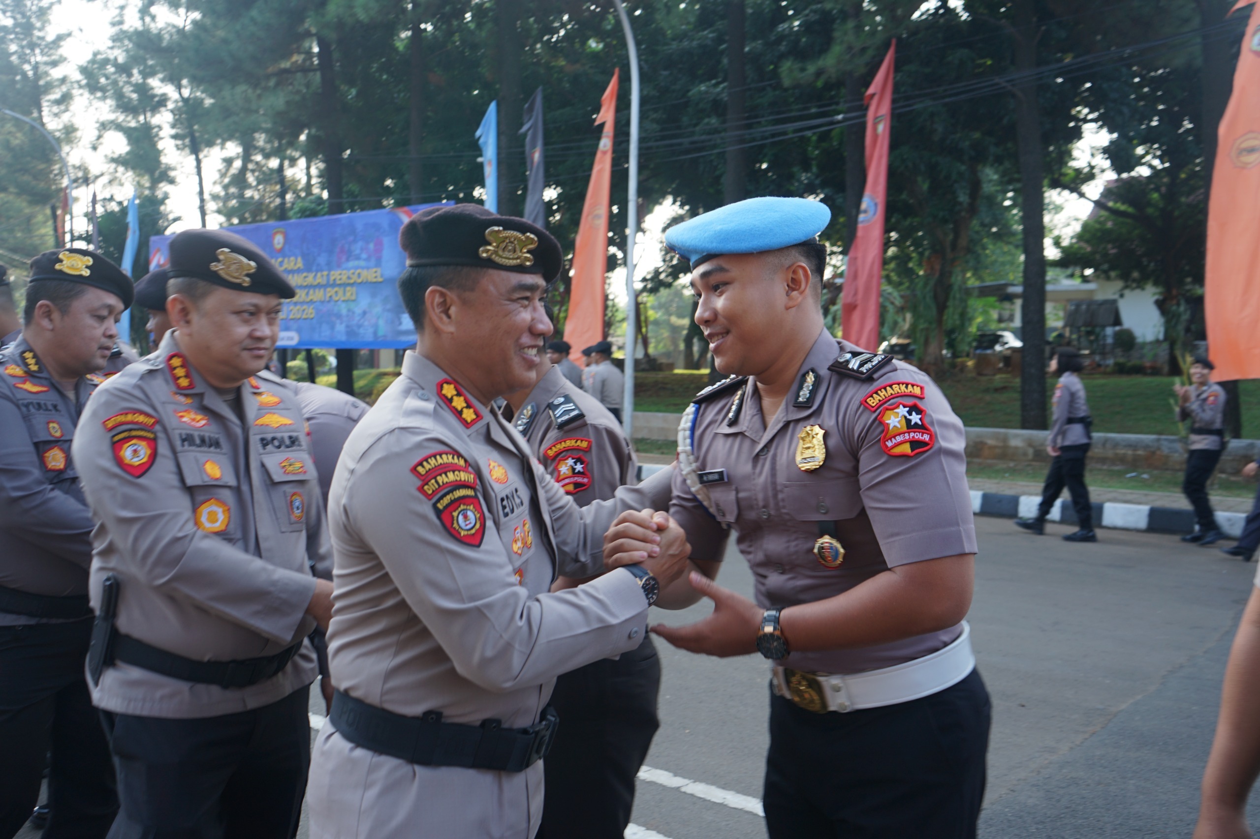 Korsabhara Baharkam Polri Gelar Upacara Korp Raport Kenaikan Pangkat