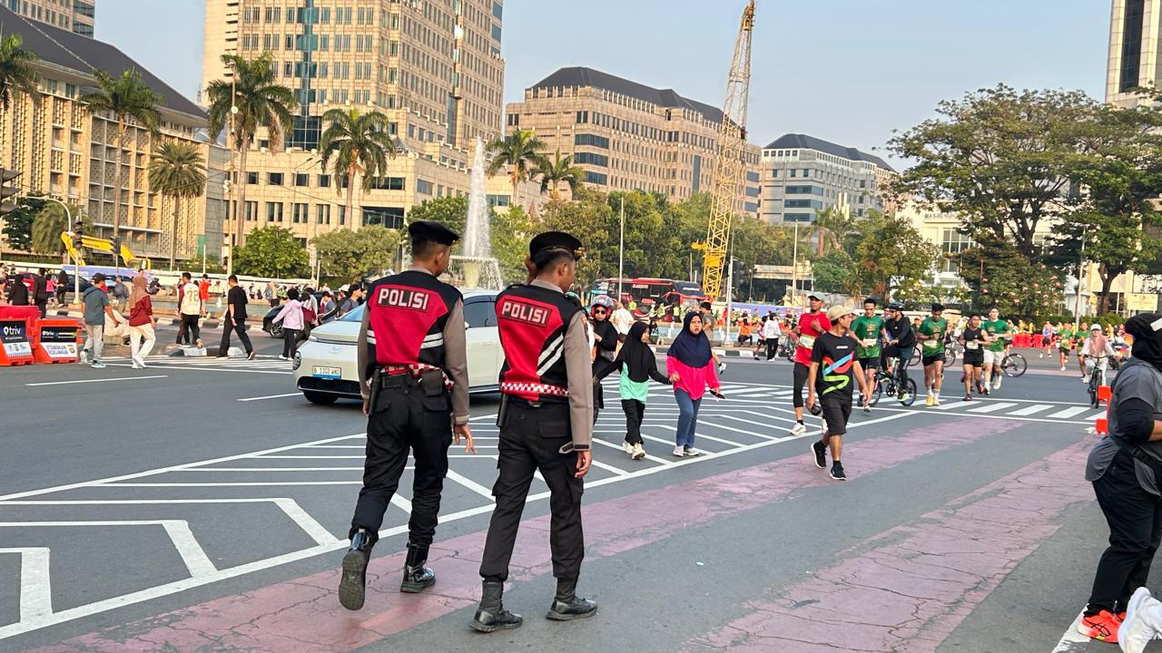 Berikan Rasa Aman Bagi Warga Jakarta, Jajaran Ditsamapta Baharkam Polri Jaga Ketat Area CFD