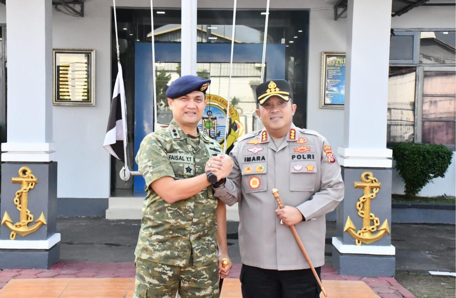 Kapolresta Cirebon Perkuat Soliditas TNI–Polri Melalui Silaturahmi ke Lanal Cirebon dan Denpom III/3 Cirebon