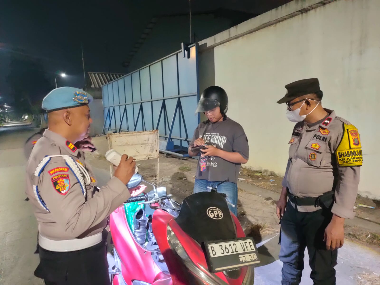 Patroli Cipta Kondisi Jaga Jakarta+, Polsek Neglasari Intensifkan Antisipasi Gangguan Kamtibmas