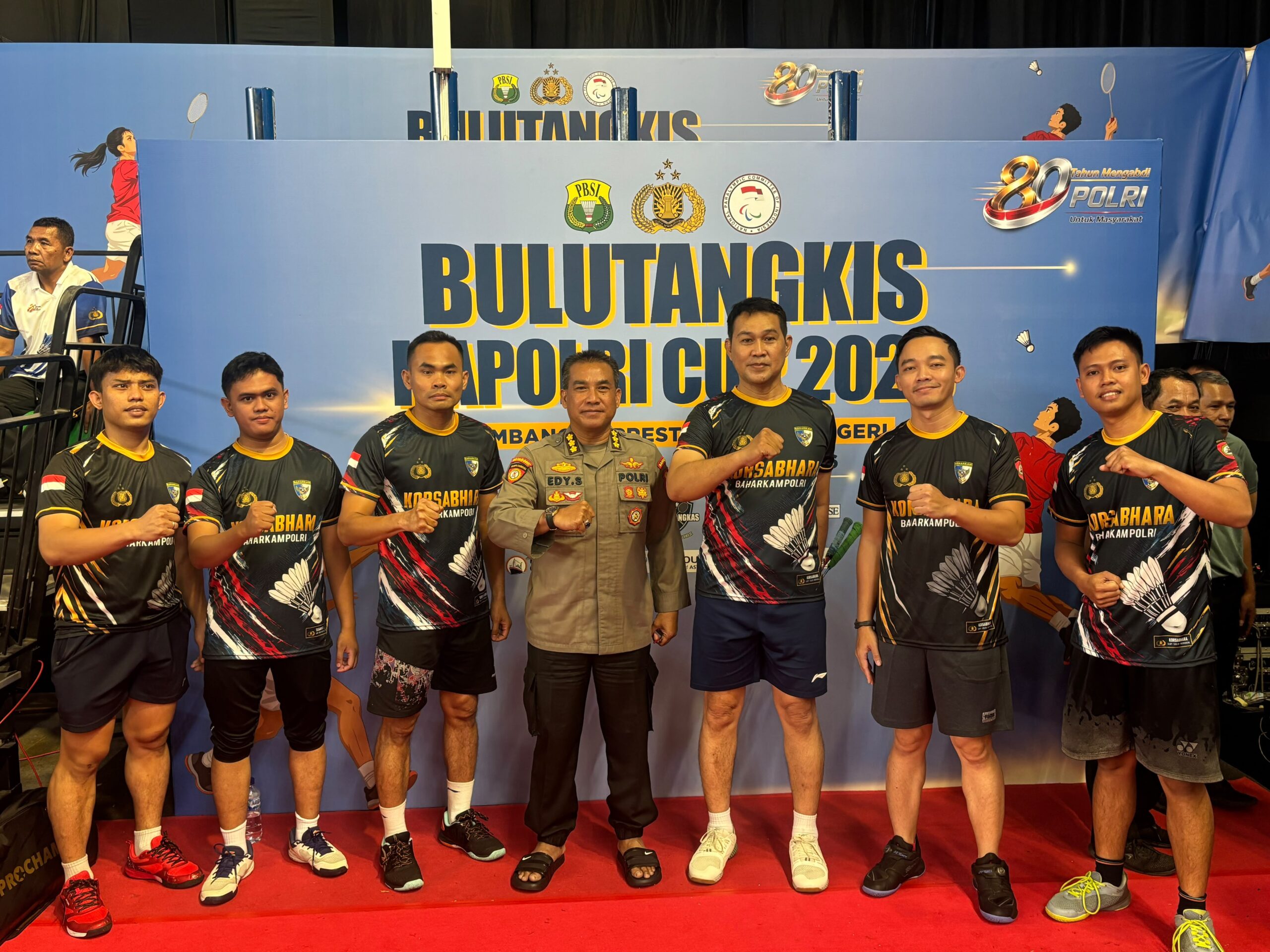 Dipimpin Kombes Pol Edy Sumardi, Tim Baharkam Polri Ikuti Kejuaraan Bulutangkis Kapolri Cup 2026
