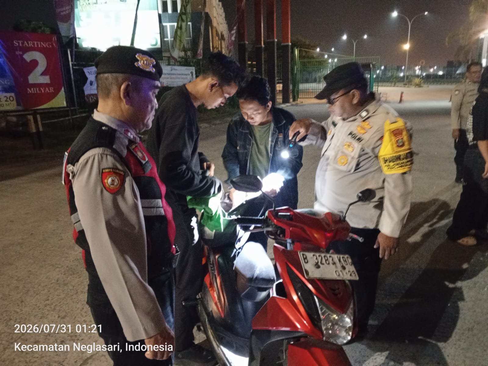 Polsek Neglasari Gelar Patroli Cipkon Jaga Jakarta+, Situasi Wilayah Aman dan Kondusif